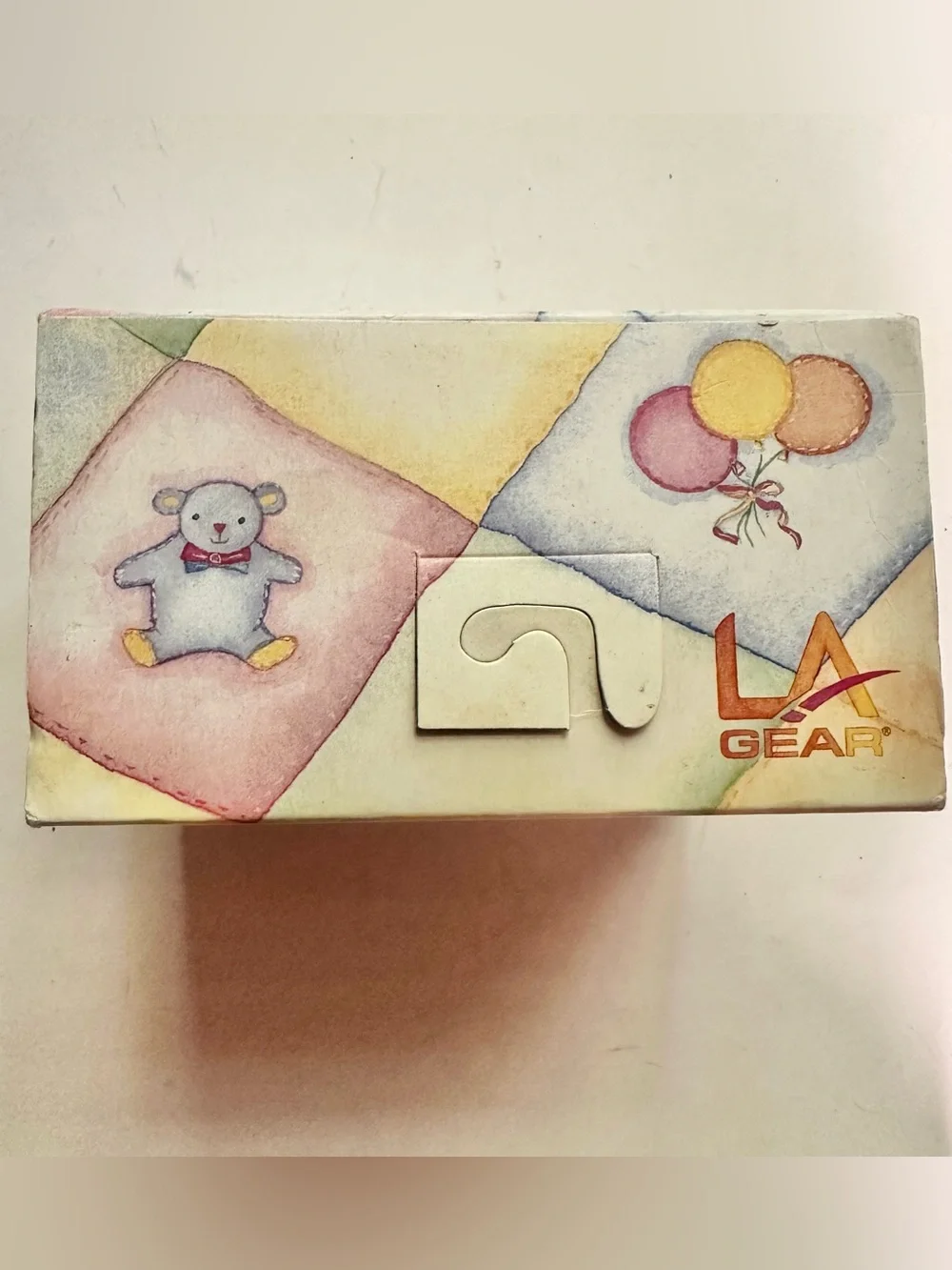 Vtg 90’s LA Gear Cradle Critters Size 1 Baby Shoes Soft Leather Blue Bear Boy